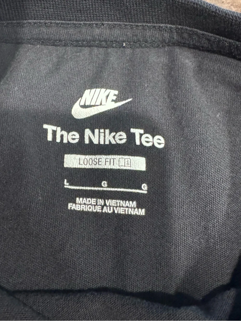 Nike Black Tee with Multicolor Logo